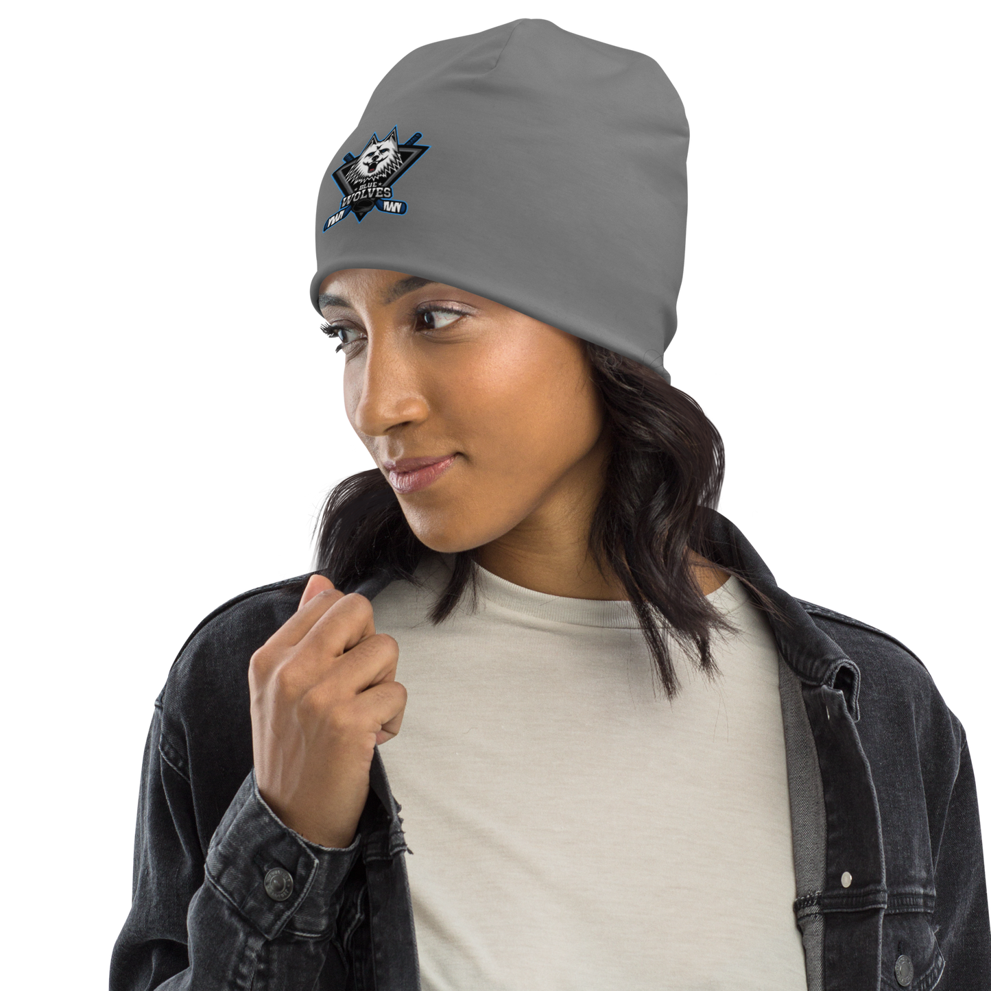 Blue Wolves Ice Hockey Beanie