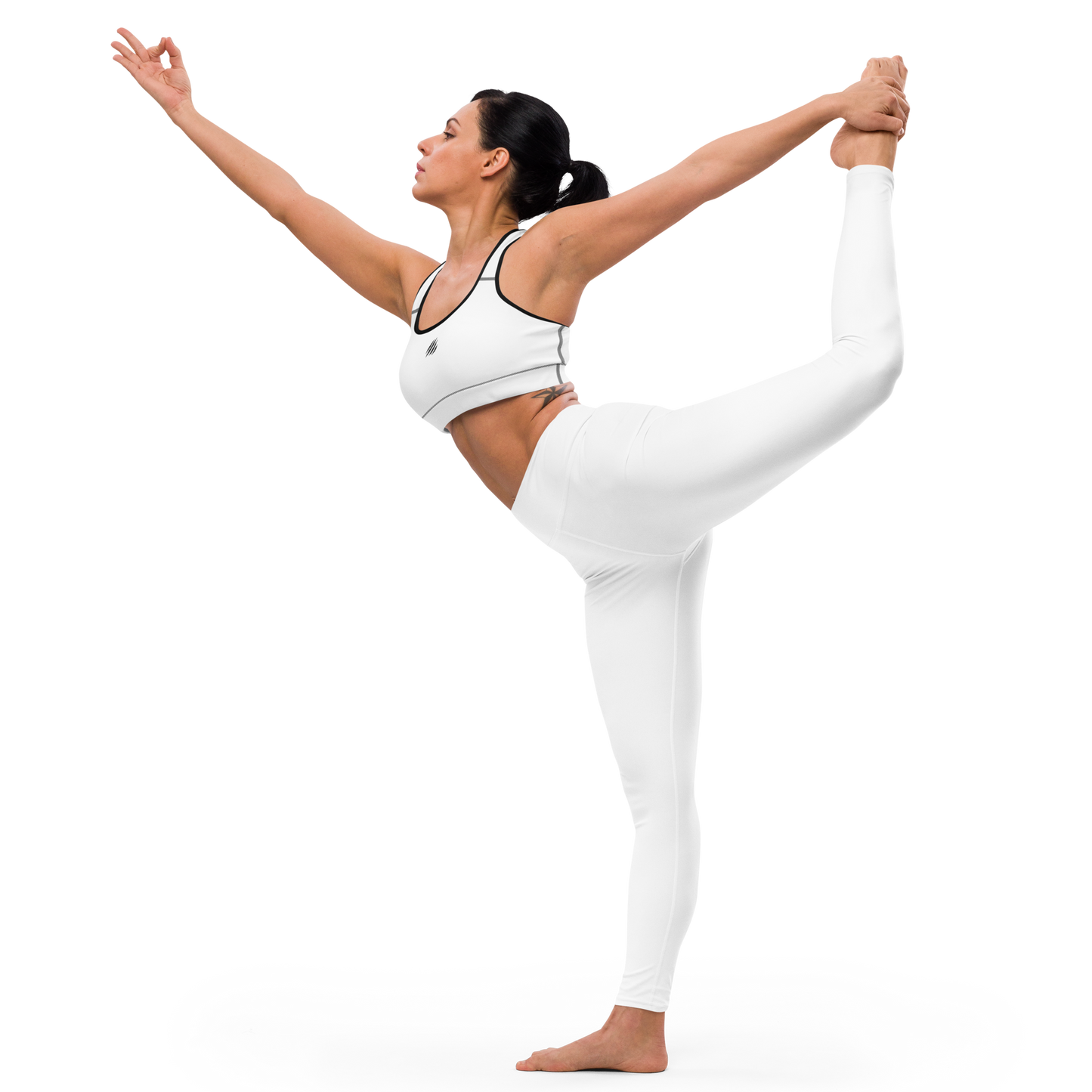 Fierce White Padded Sports Bra