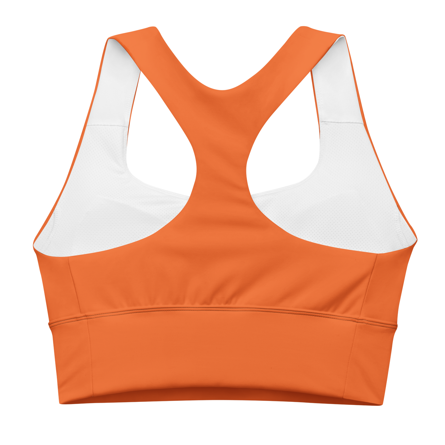 Fierce Orange/Grey Longline Sports Bra
