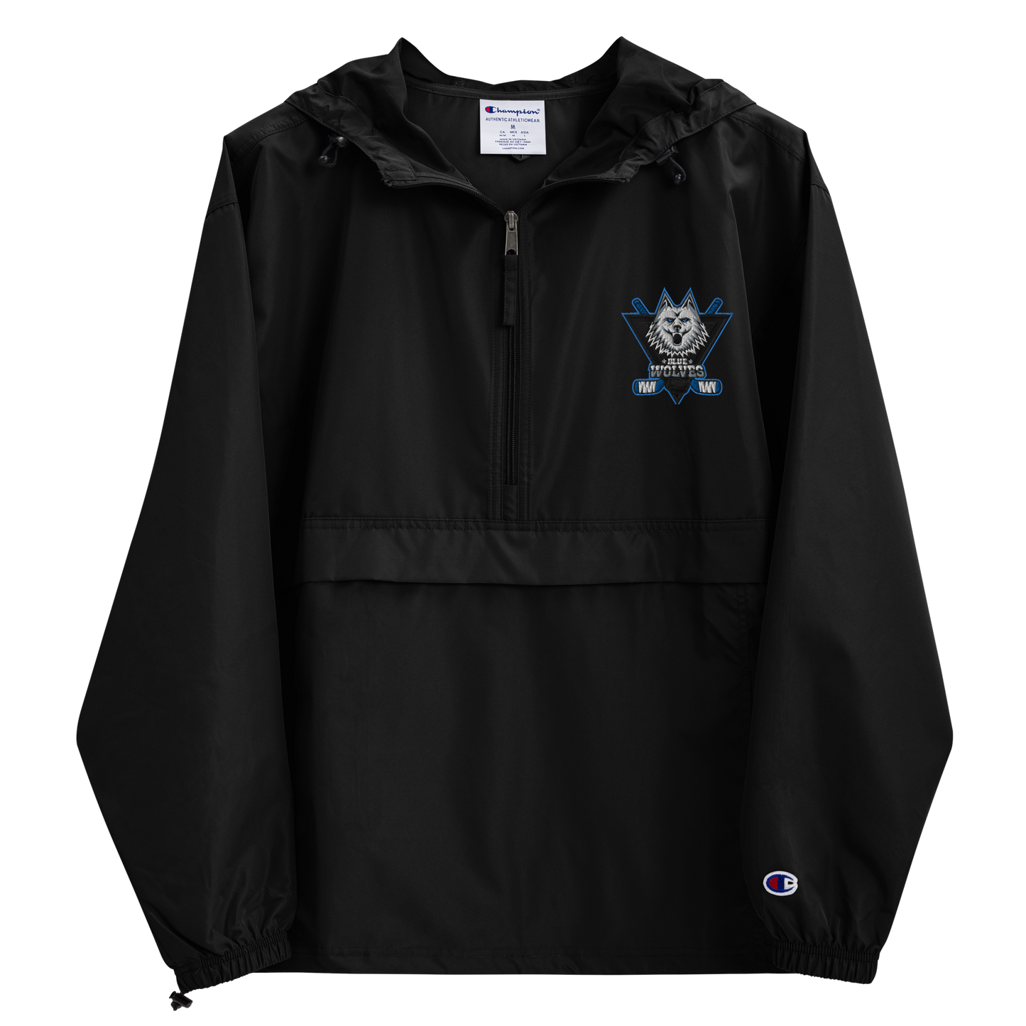 Blue Wolves Ice Hockey Club Embroidered Champion Packable Jacket