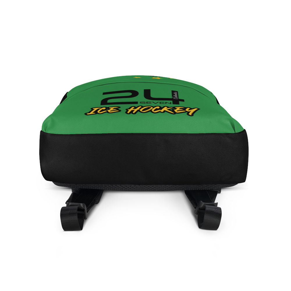 Ice Hockey Backpack (Black/Green/Yellow)- The Powder, Pond & Sticks Collection