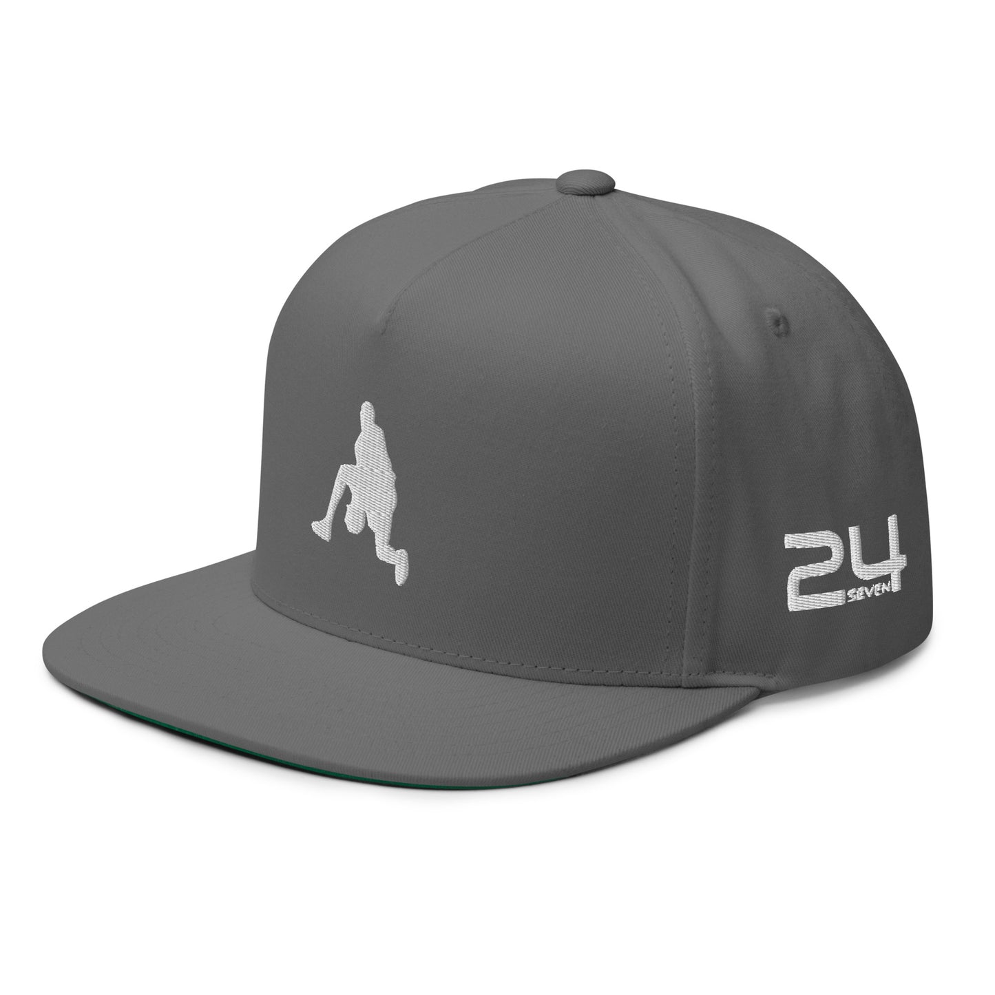 Basketball Embroidered Flat Bill Cap