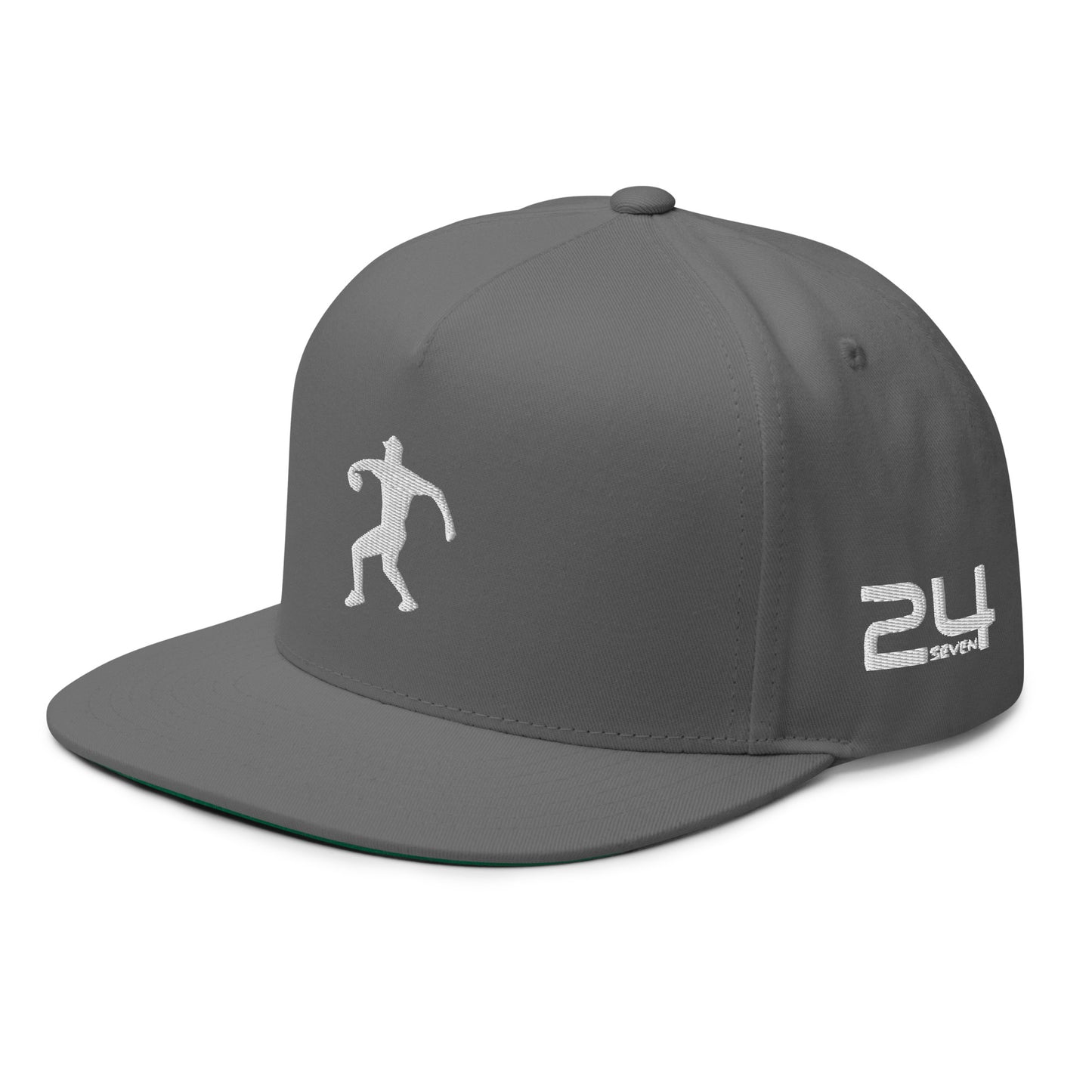 Baseball Embroidered Flat Bill Cap