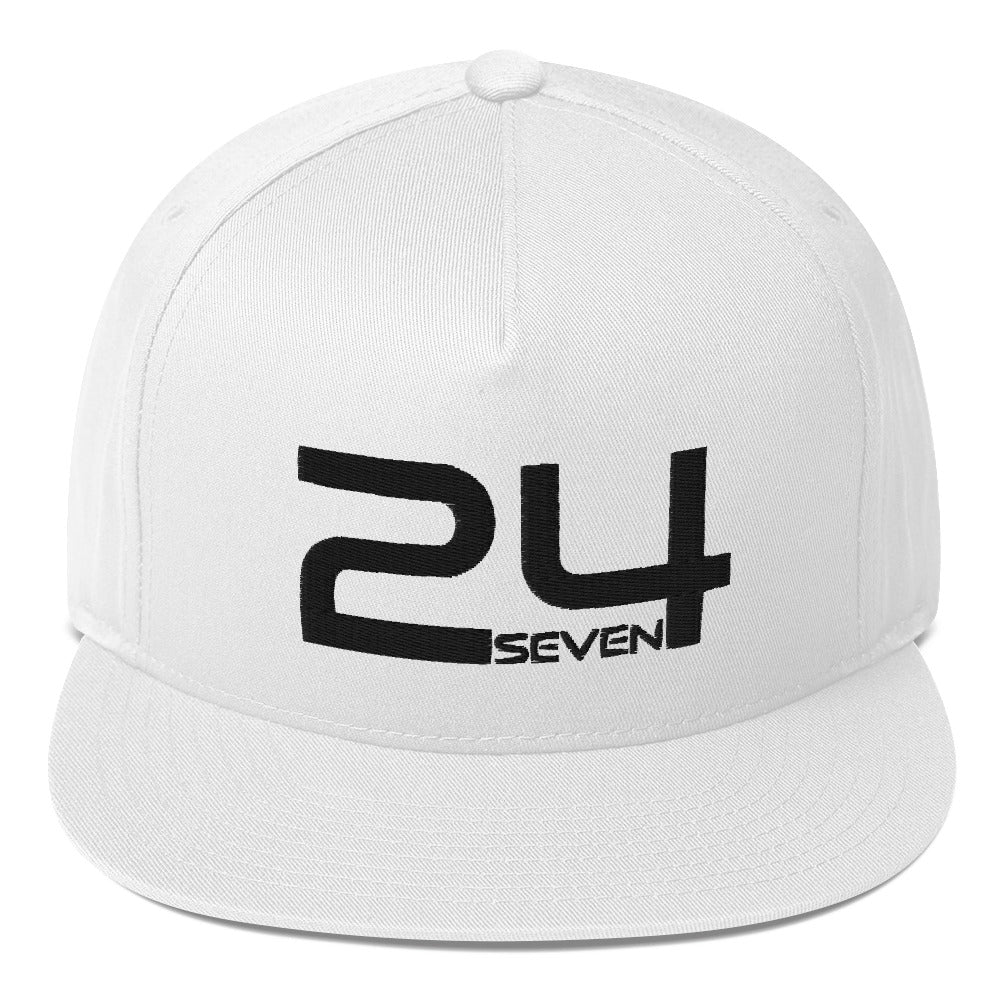 24 Seven 3D Logo Flat Bill Cap