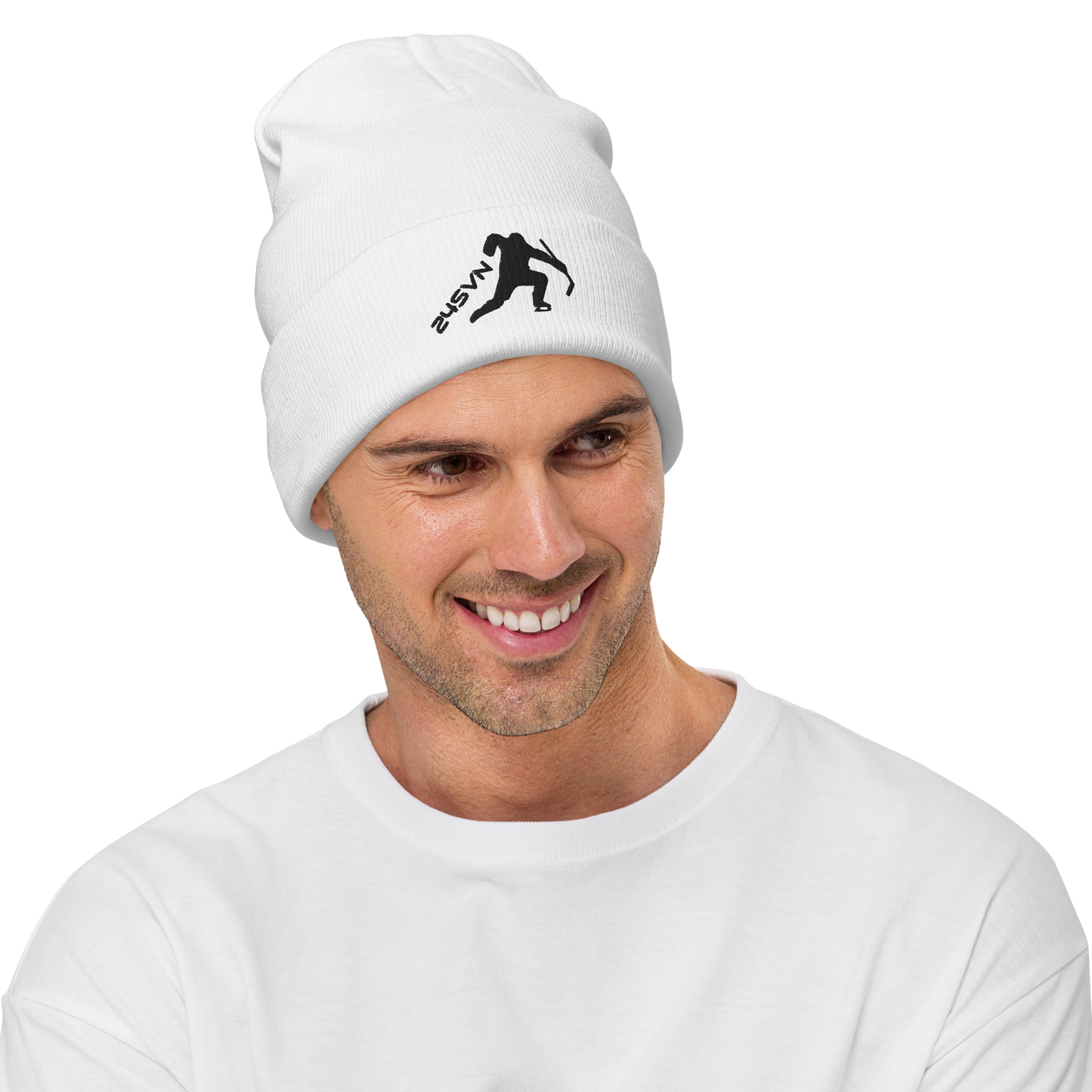 Ice Hockey Celly Embroidered Beanie