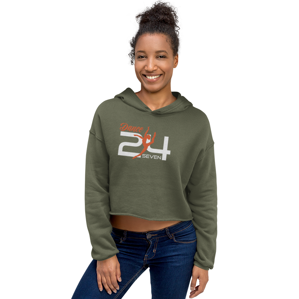 Dance Embroidered Crop Hoodie