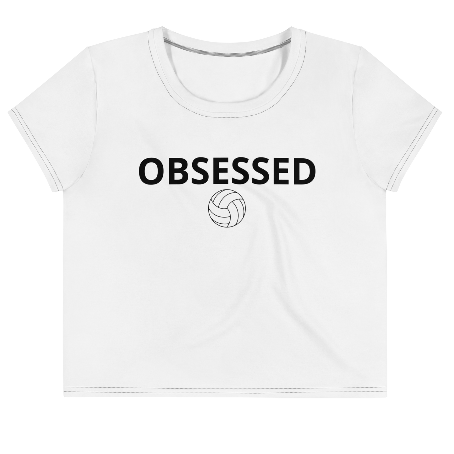 Obsessed Volleyball Crop Tee