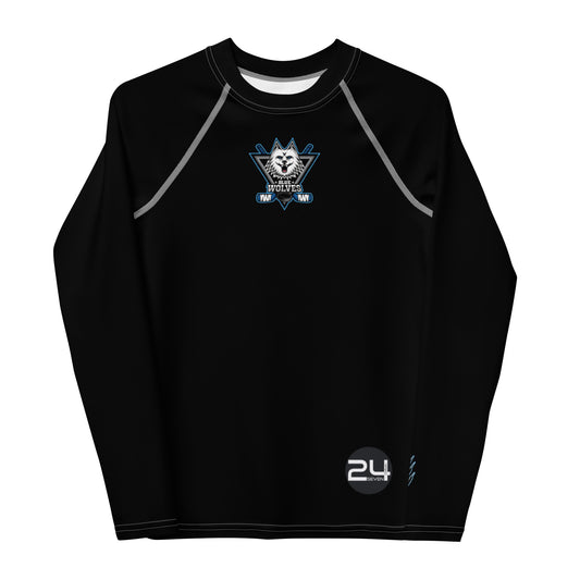 Blue Wolves Ice Hockey Youth Rash Guard