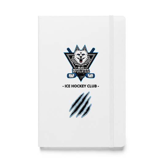 Blue Wolves Ice Hockey Hardcover Bound Notebook