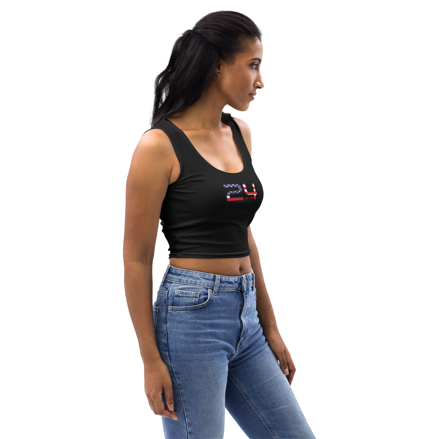 American Logo Crop Top