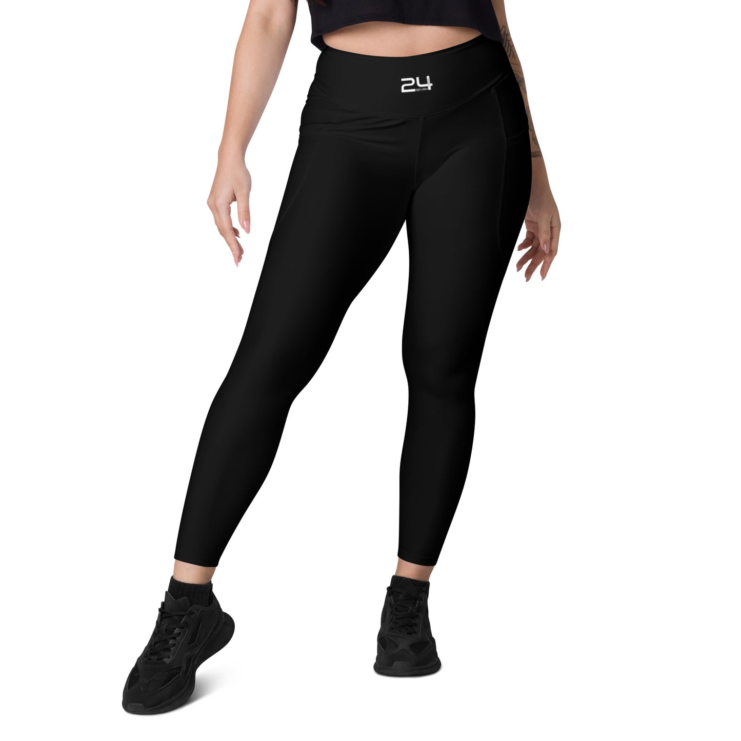 Classic Black Logo Leggings with pockets