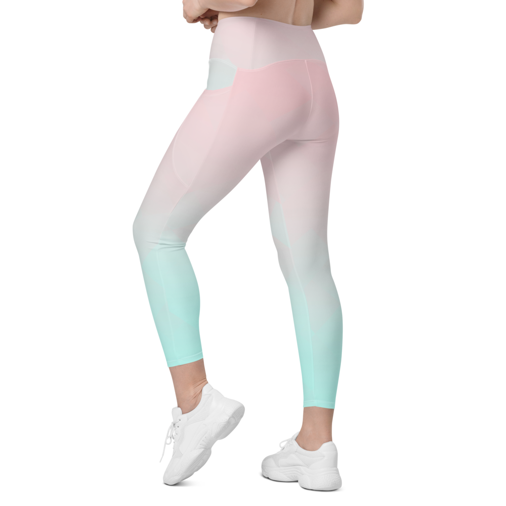 Pink Sea Foam Leggings with pockets - The Authentics Collection