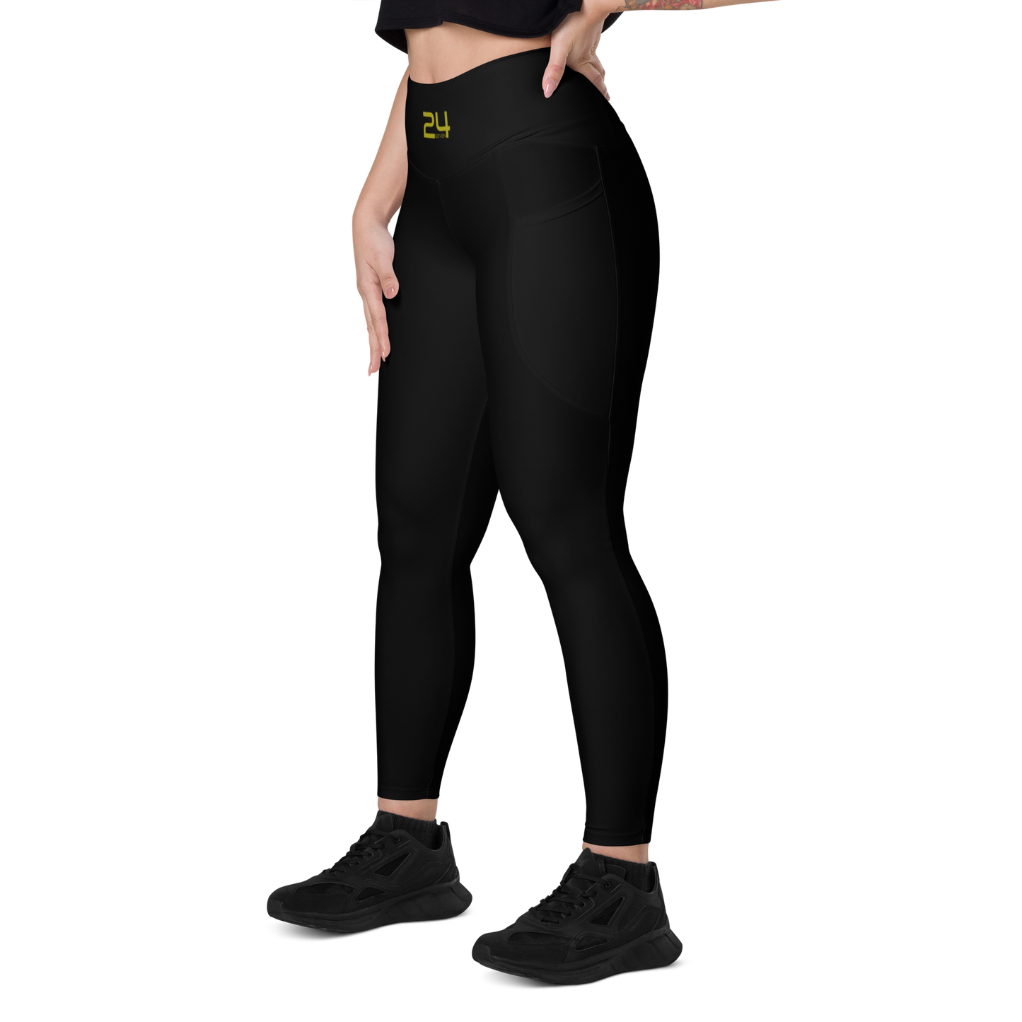 Classic Gold Logo Leggings with pockets