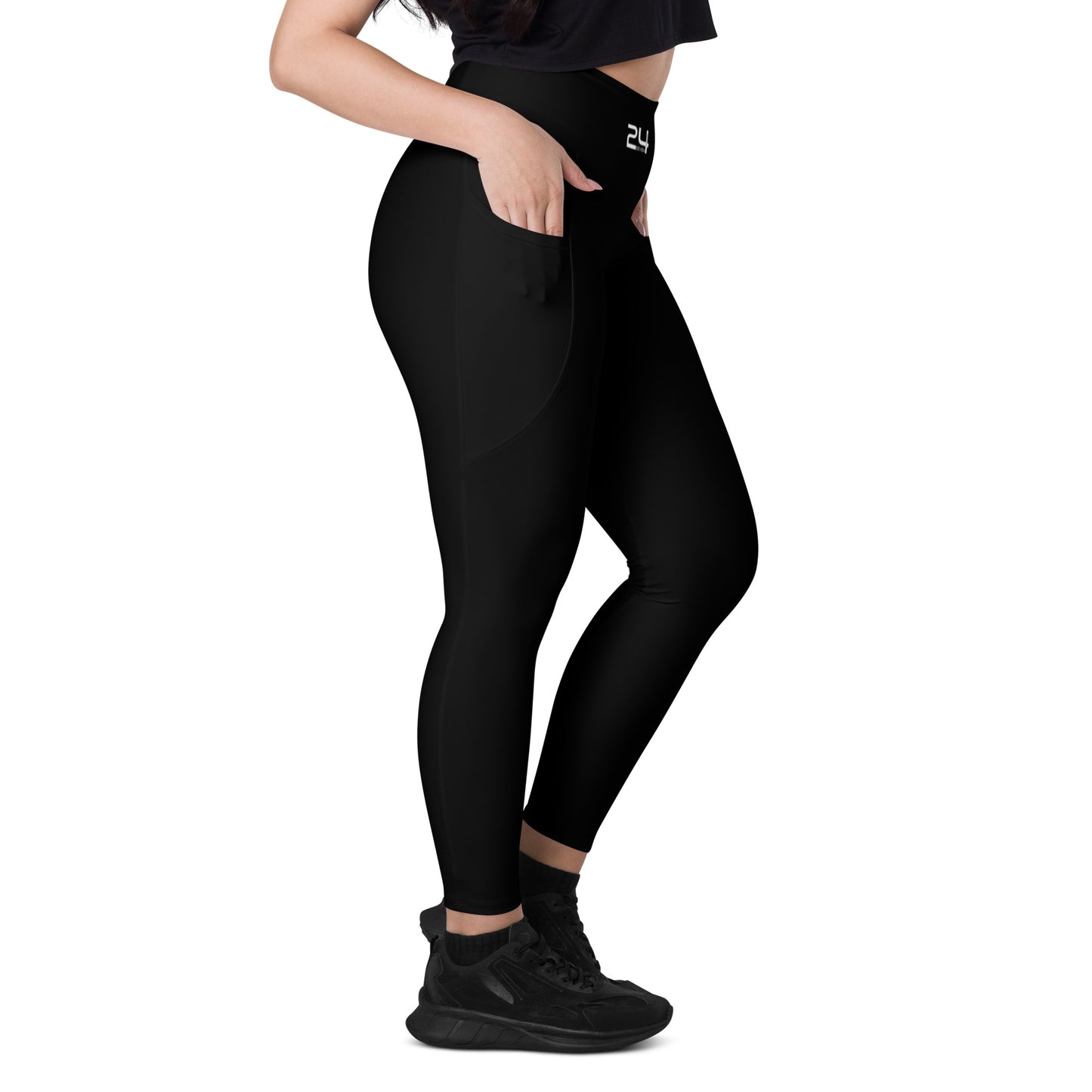 Classic Black Logo Leggings with pockets