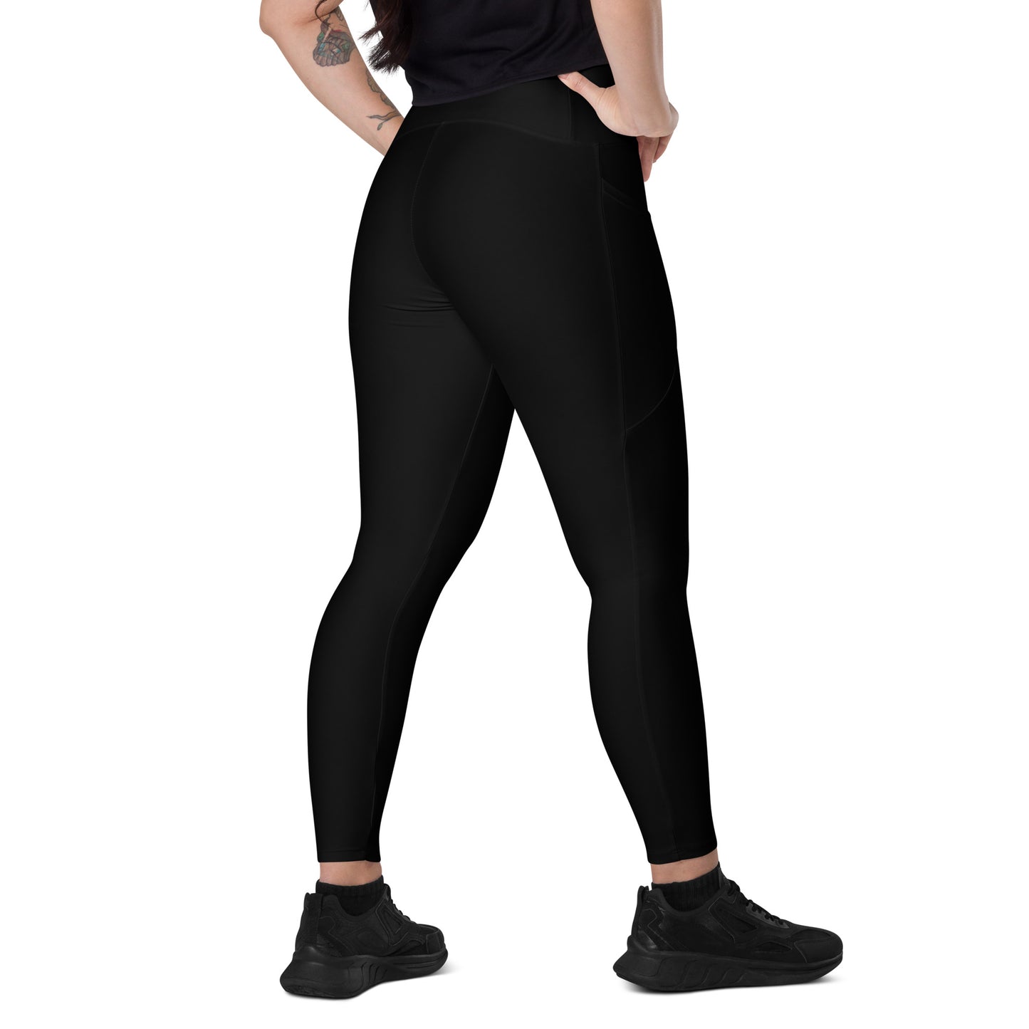 Classic Black Logo Leggings with pockets
