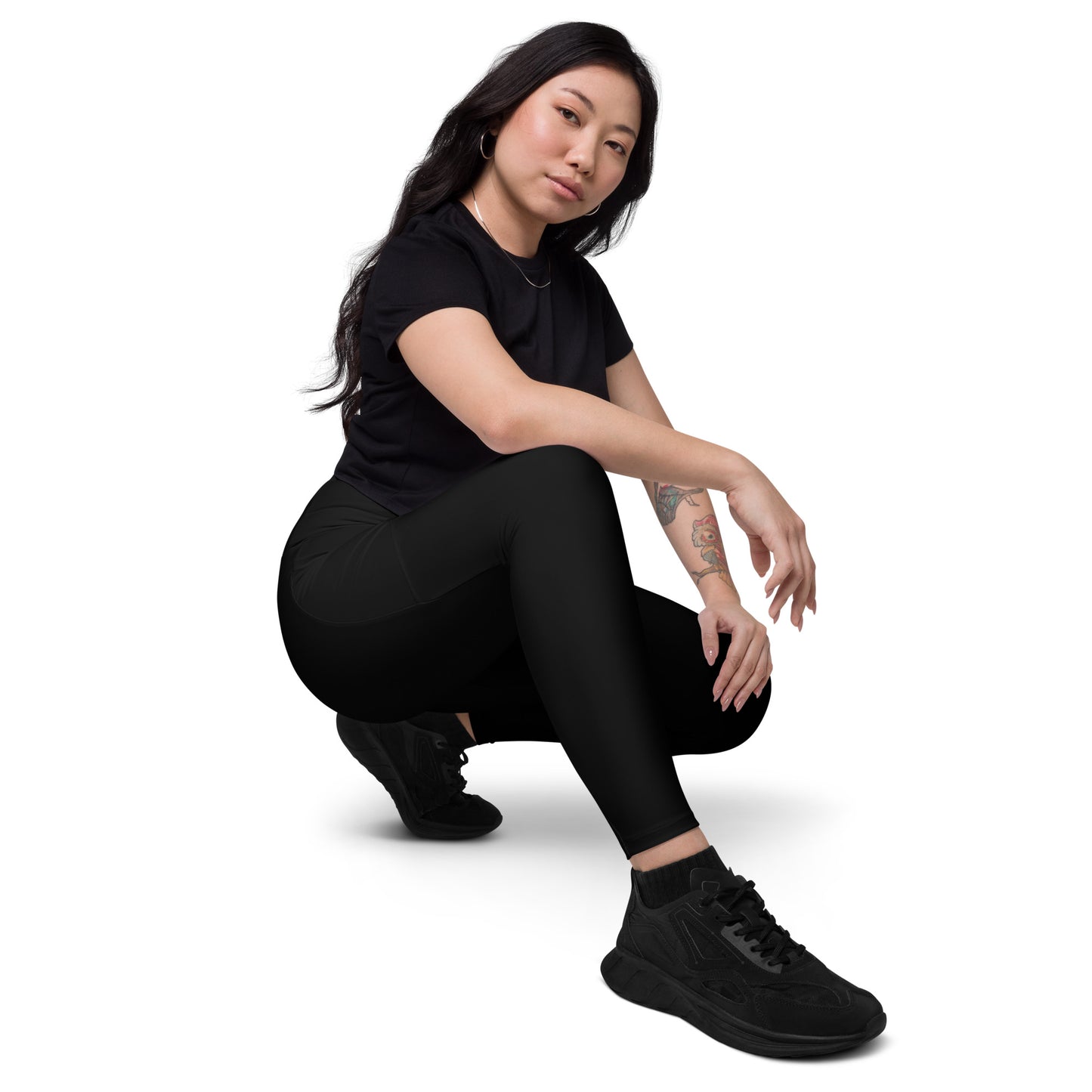 Classic Black Logo Leggings with pockets