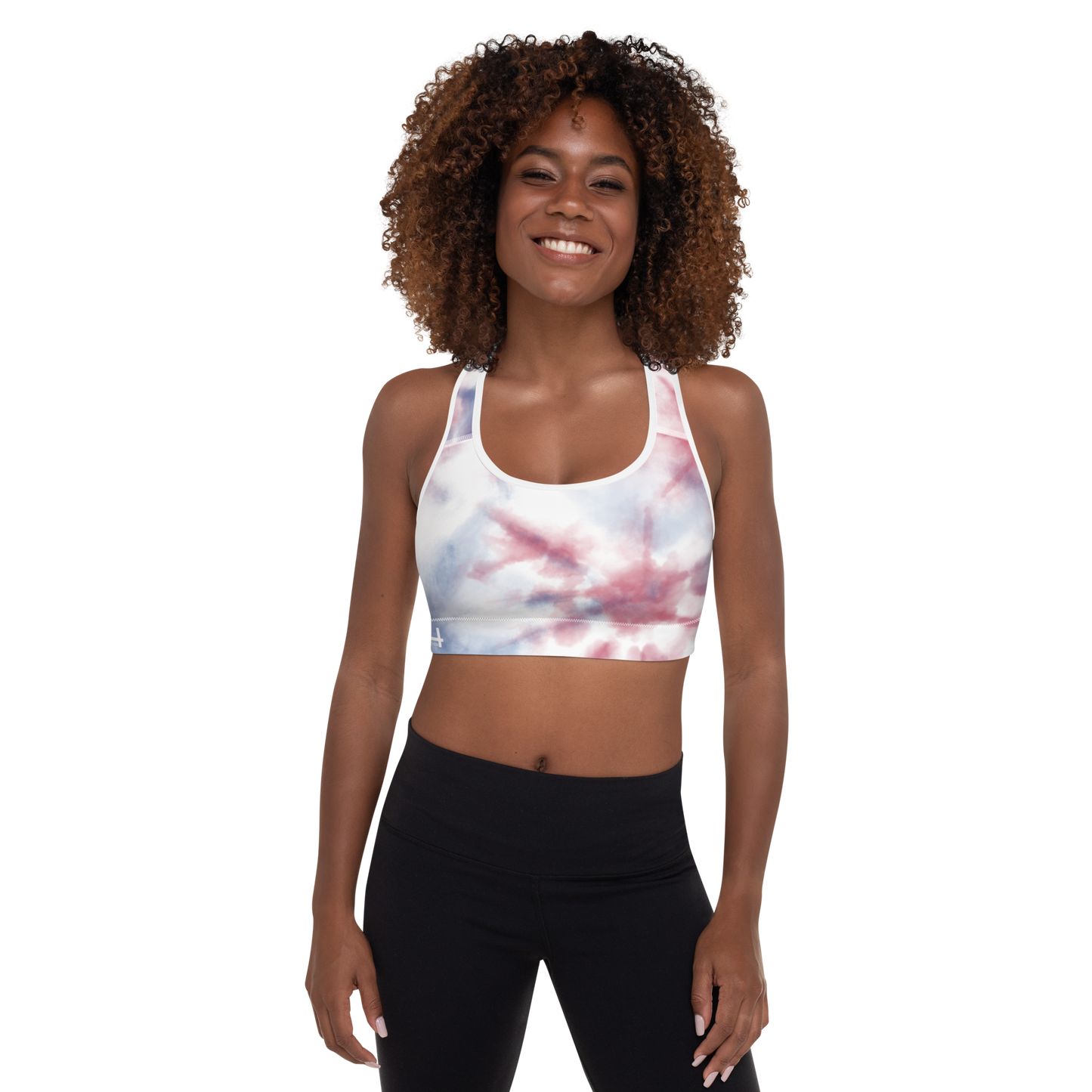 Red/White/Blue Tie Dye Padded Sports Bra