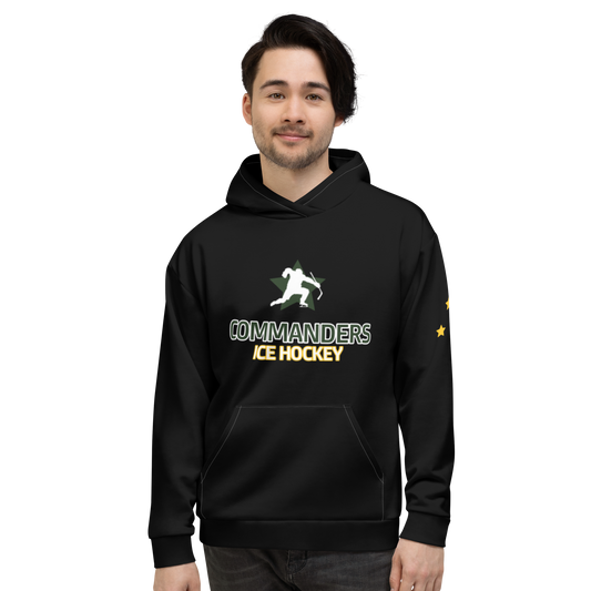 Ice Hockey "Commanders" Unisex Hoodie - Powder, Pond & Sticks Collection