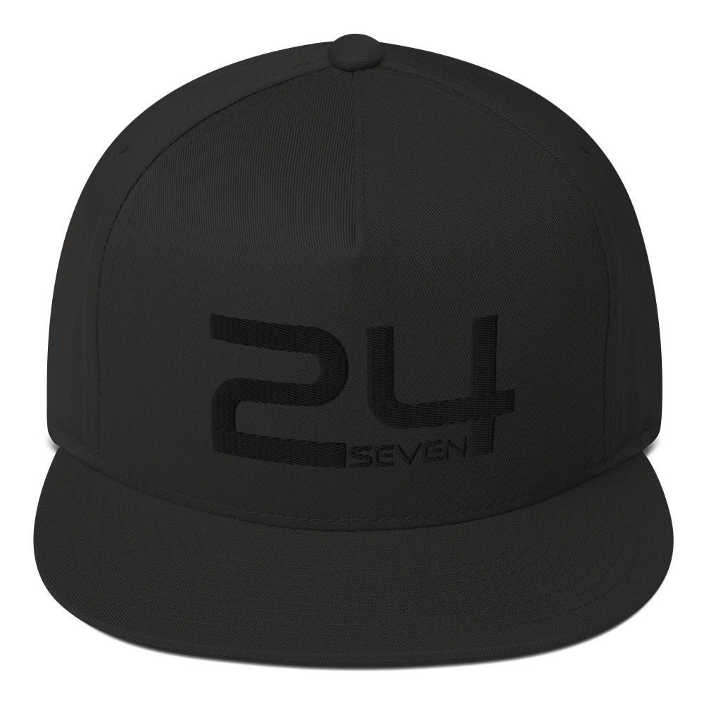 24 Seven 3D Logo Flat Bill Cap