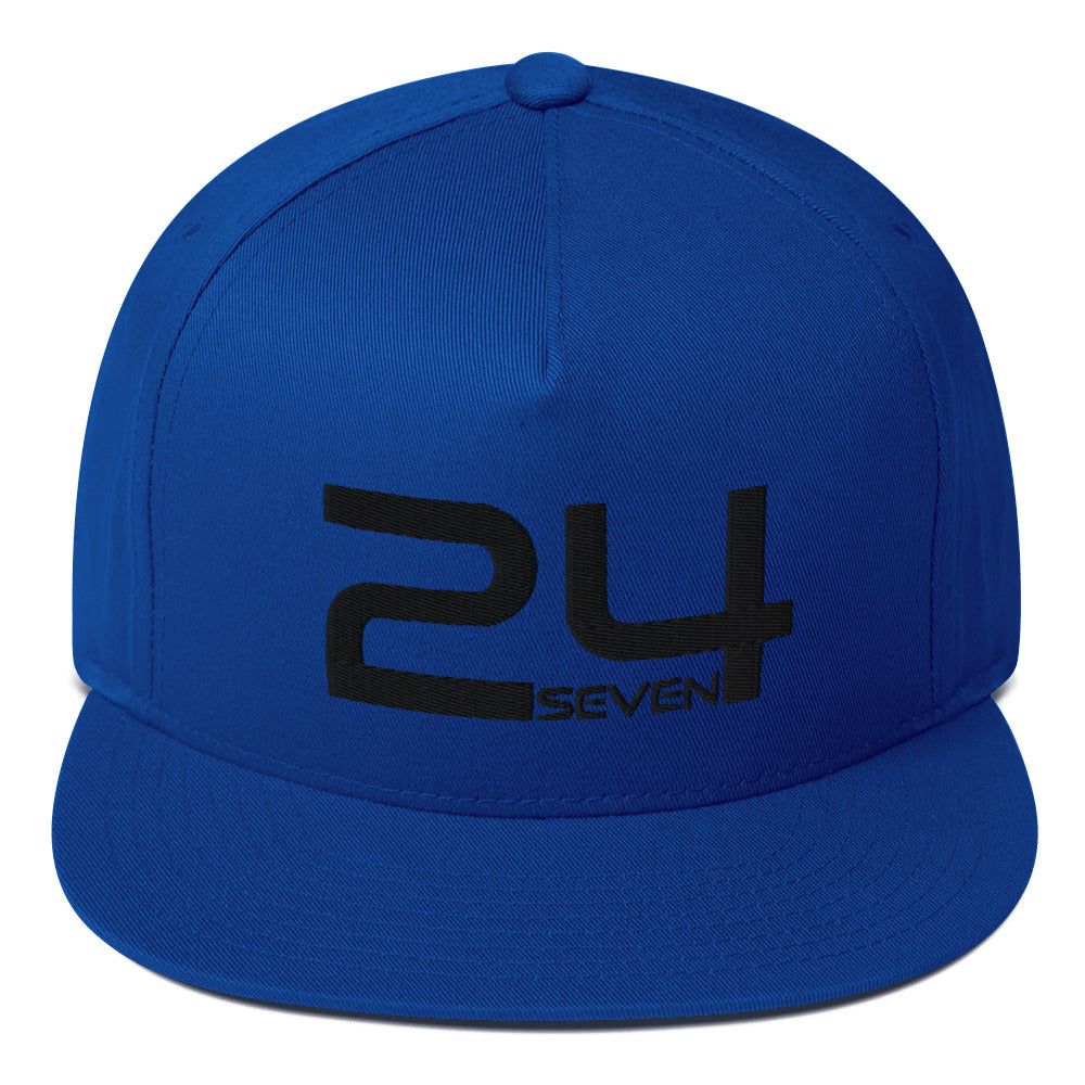 24 Seven 3D Logo Flat Bill Cap