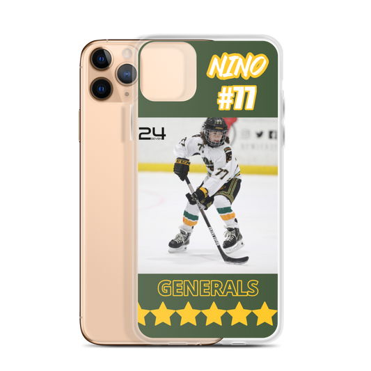 Ice Hockey Generals "Nino" iPhone Case (pro 11 max) - Powder, Pond & Sticks Collection
