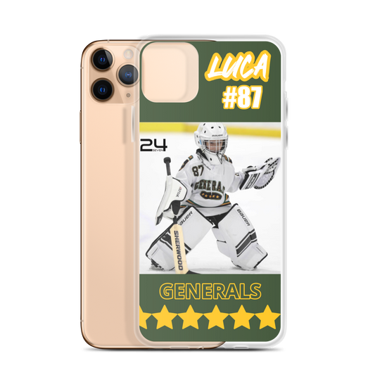 Ice Hockey Generals "Luca" iPhone Case (Pro 11 max) - Powder, Pond & Sticks Collection