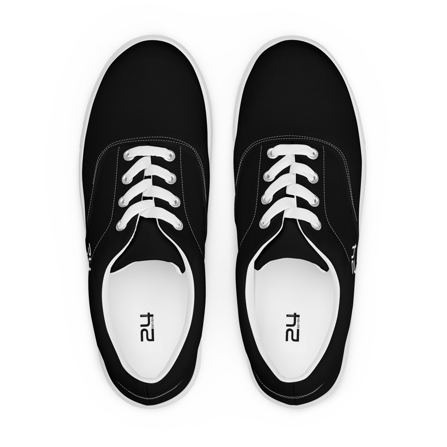 Men’s Classic Black Lace-Up Canvas Shoes